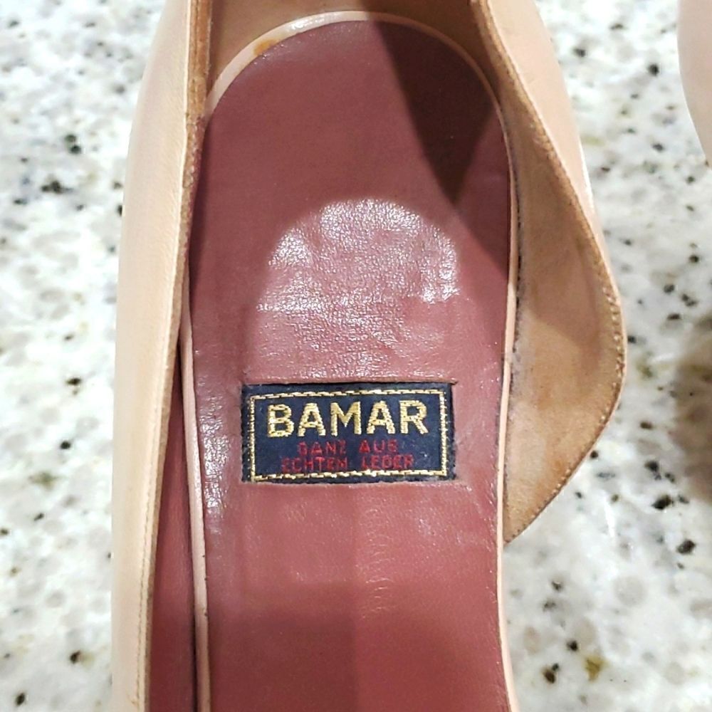 Bamar Women’s Leather Nude Heels, from Italy, size 39 1/2 - Picture 2 of 7